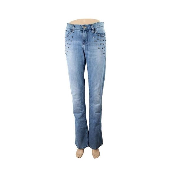 Women's ROCK &‎ REPUBLIC KASANDRA Stretch Studded Bootcut Denim Jeans Size 8 M - Picture 1 of 8